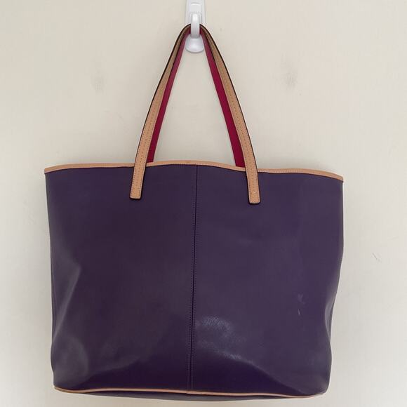 Coach Metro Large Leather Tote Shoulder Bag Handbag Purse Purple F31326 Classic - Picture 5 of 16